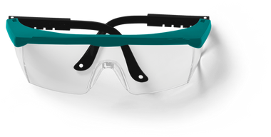 Close up View Safety Google Isolated on White Background.